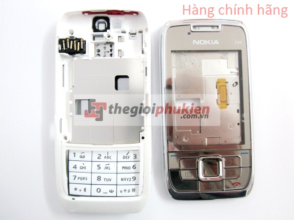 Vỏ Nokia E66 trắng công ty Full bộ